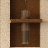 Adjustable 3-Color LED Sandstone Wall Decor with Simulated Plants - 3D Art Sculpture, Glass Vase & W2700P313031