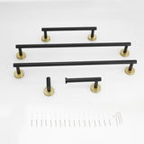 5-Pieces Brushed Nickel Gold Bathroom Accessories Set, Stainless Steel Bathroom Hardware Set, Bath W1932P156143