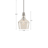 Auburn Bell Shaped Glass Pendant B03597665