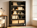 5 Tier LED Bookshelf Modern Tall Design 03013445