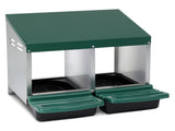 2 Compartment Roll Out Nesting Box with Plastic Basket, Egg Nest Box Laying Box Hens 80753212