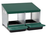 2 Compartment Roll Out Nesting Box with Plastic Basket, Egg Nest Box Laying Box Hens 49949210