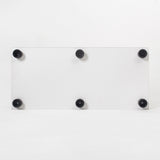 Two Door Glass Cabinet Glass Display Cabinet with 3 Shelves, White 81861862