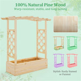 Wooden Raised Garden Bed Planter Box with Hanging Roof 62543826