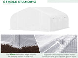 Outdoor Walk-In Tunnel Greenhouse Hot House with Roll-up Windows, Zippered Door, PE Cover 11.5' x 69849506