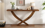 ZNTS Mirod 57'' Modern Rustic Console Table with Cross-Leg Design,Sturdy Construction and Ample Surface N760P214643D