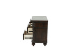 ZNTS Traditional Antique Walnut 1pc Nightstand Bedroom Furniture Cherry Veneer 2-Drawers Hanging Pull B011P210739