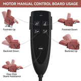 Dual Motor Heat Massage Infinite Position Up to 350 LBS Electric Power Lift Recliners with 15214958
