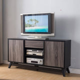 Black and grey sideboard tv stand buffet with two doors one drawer and six shelves B107P256698