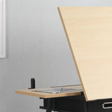 adjustable drawing drafting table desk with 2 drawers for home office and school with stool W347P151532