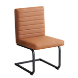 Dining Chairs Set of 2, Upholstered Kitchen Chairs with Metal Legs, Armless Chair with Comfortable T3593P338464