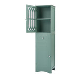 ZNTS Tall Bathroom Cabinet, Freestanding Storage Cabinet with Drawer and Doors, MDF Board, Acrylic Door, WF289427AAC