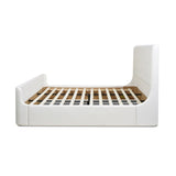 Brooks Contemporary Tufted Shelter Platform Bed, King, Antique White Polyester B2719P238239