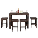 Bar Stool-Table and Chair Set of 4 Brown Gradient 99689671