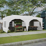 ZNTS 10'x20' Pop Up Canopy Tent with 6 Sidewalls, Ez Pop Up Outdoor Canopy for Parties, Waterproof W2505P151708