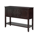 Cambridge Series Ample Storage Vintage Console Table with Four Small Drawers and Bottom Shelf for 41041948
