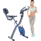 ZNTS Folding Exercise Bike, Fitness Upright Recumbent with 16-Level Adjustable Resistance, Arm Bands 82325216