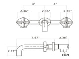 Bathroom Faucet Wall Mounted Bathroom Sink Faucet-Archaize 06071733