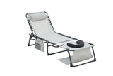 ZNTS Folding Chaise Lounge Pool Chair Set of 2,Patio Sun Tanning Chair,Outdoor Lounge Chair with W3162P277281