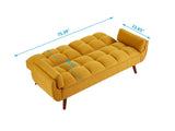 New Design Linen Sofa Furniture Adjustable Backrest Easily Assembled Recliners-yellow 43375163