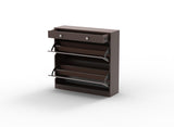 Mirror Shoe Cabinet with 2 Tier Drawers, Mirror Shoe Rack With 1 Drawer Storage, Mirror Shoe W760P206336