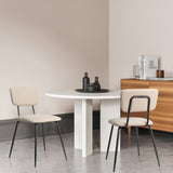 Set of 6 Modern Padded Dining Chairs for Kitchen Bar Office Chair, White 26217260