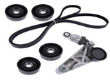 6Pcs Drive Belt Kit W/ Tensioner & Idler Pulleys For 2012-2018 Jeep Wrangler JK 3.6L 04627038AA 27502651