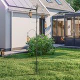 93inch Iron Bird Feeder With Six Hooks, Bird Feeder Black Courtyard 44782895