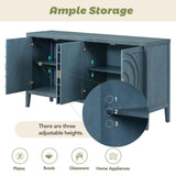 TREXM Retro Sideboard door with Circular Groove Design Round Metal Door Handle for Entrance, Dinning WF307723AAM