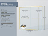 56-60 in. W x 72 in. H Double Sliding Shower Door, Semi-frameless Bathroom Sliding Door with 1/4" T5223P413101