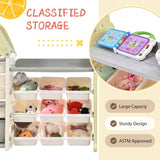 Kids Toy Organizer with 14 Bins, Multi-functional Nursery Organizer Kids Furniture Set Toy PP300104AAF