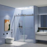 44 to 48 in. W x 76 in. H Double Sliding Frameless Soft-Close Shower Door, Premium 3/8 Inch W1573126517