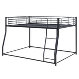 ZNTS Metal Floor Bunk Bed, Full XL over Queen, Black MF311038AAB