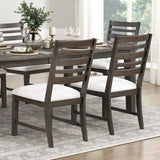 Classic Style Dark Espresso Finish Side Chairs Set of 2pc, Upholstery Seat Wooden Dining Furniture B011P348872