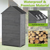 Outdoor Storage Cabinet, Garden Wood Tool Shed, Outside Wooden Shed Closet with Shelves and Latch 39850941