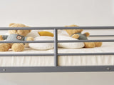 Twin Over Twin Bunk Bed with Trundle, Triple Bunk Beds for Kids Teens Adults, 14867241