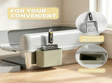 Light Gray 2 Pack High Sided Stainless Steel Litter Box Anti-Urine Leakage for Multi-Cat 51352422