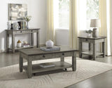 Coffee and Antique Gray Finish 1pc Sofa Table with 2 Drawers Bottom Shelf Wooden Living Room B011P175712