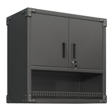 ZNTS Metal Wall-Mounted Tool Storage Cabinet with Locking Door and 1 Shelf 1 Opened Drawer for Garage 04205026