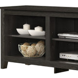 Benito Dark Gray 70"W TV Stand with Open Shelves and Cable Management B061P184948