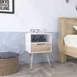Allie Nightstand, Superior Top, Open Shelf, One Drawer B128P148652