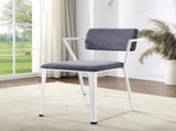 Cargo Gray Fabric & White Finish Counter Height Chair B2726P457617