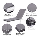 2PCS Set Outdoor Lounge Chair Cushion Replacement Patio Funiture Seat Cushion Chaise Lounge 07844239