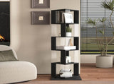 360&deg Rotating Bookshelf with Acrylic Plate, 5-Tier Tall, Floor Rack Simple Bookcase, Modern W409P167481