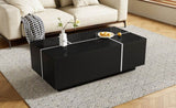 U-Can 47.2''-72.7'' Extendable Table, Multi-Functional Table with High-Gloss Finish, N724P292070B