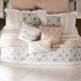 9 Piece Cotton Percale Comforter Set Blush King B03597158