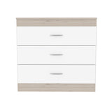 Melia Three Drawer Dresser, Superior Top, Metal Hardware -Light Gray / White B20092096