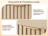() 2-Drawer 1-Shelf Honeycomb Board MDF Bedside Table 23.6*15.6*25.2in Light 77639782