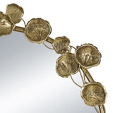 51.5" x 29" Full Length Arched Wall Mirror with Golden Leaf Accents, Decorative Mirror for Living W2078135191