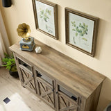 3 Doors Large Buffet Sideboard, Bar Wine for Entryway Living Room Buffet W2275P149113